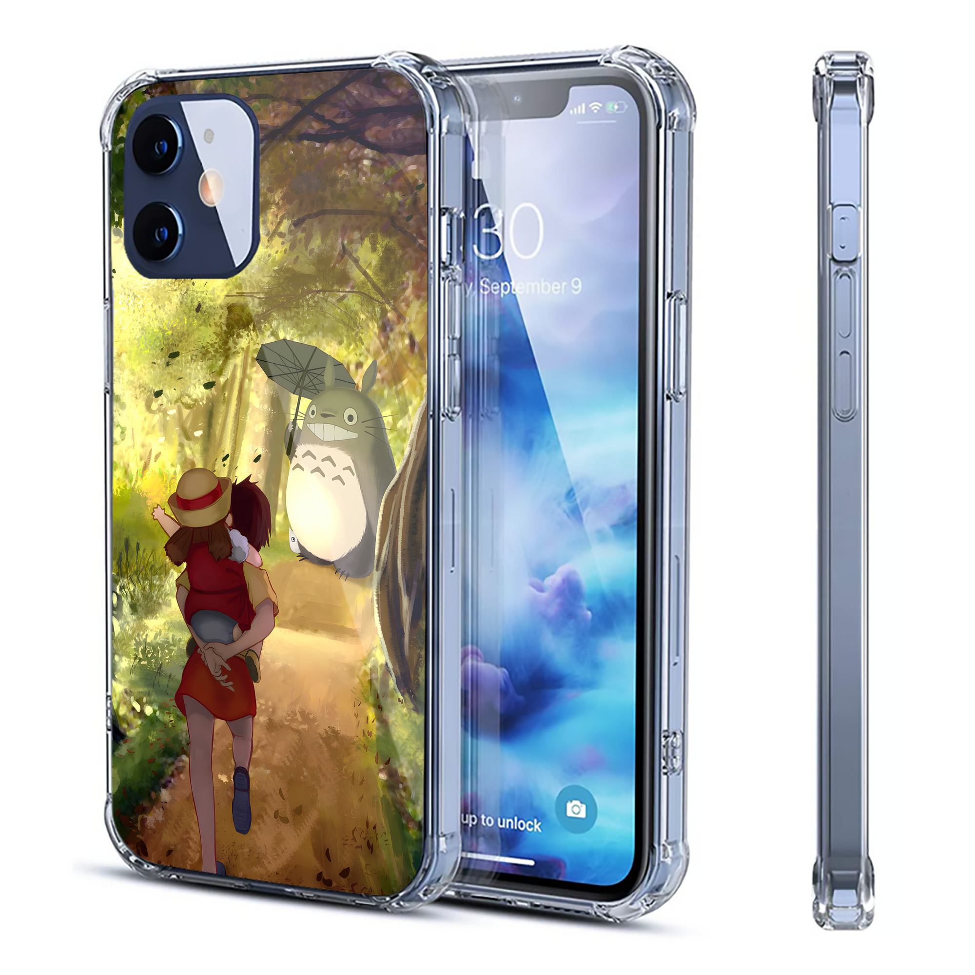 （画像用） となりのトトロ 草壁メイ 草壁サツキ My Neighbor Totoro Satsuki Kusakabe Mei Kusakabe 【iPhone 12シリーズ対応】透明スマホケース（クリアソフトケース）